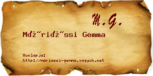 Máriássi Gemma névjegykártya